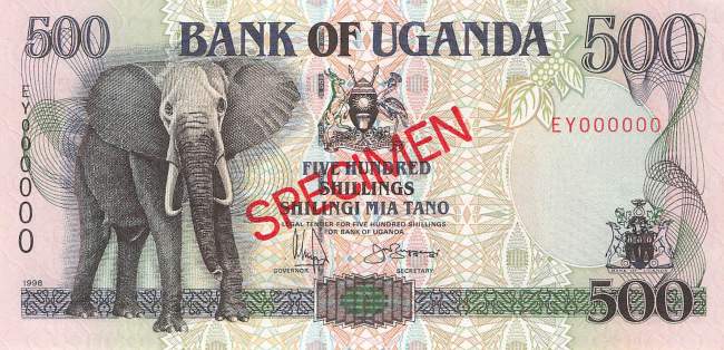 Uganda 500 Shilling 1998 p.35b